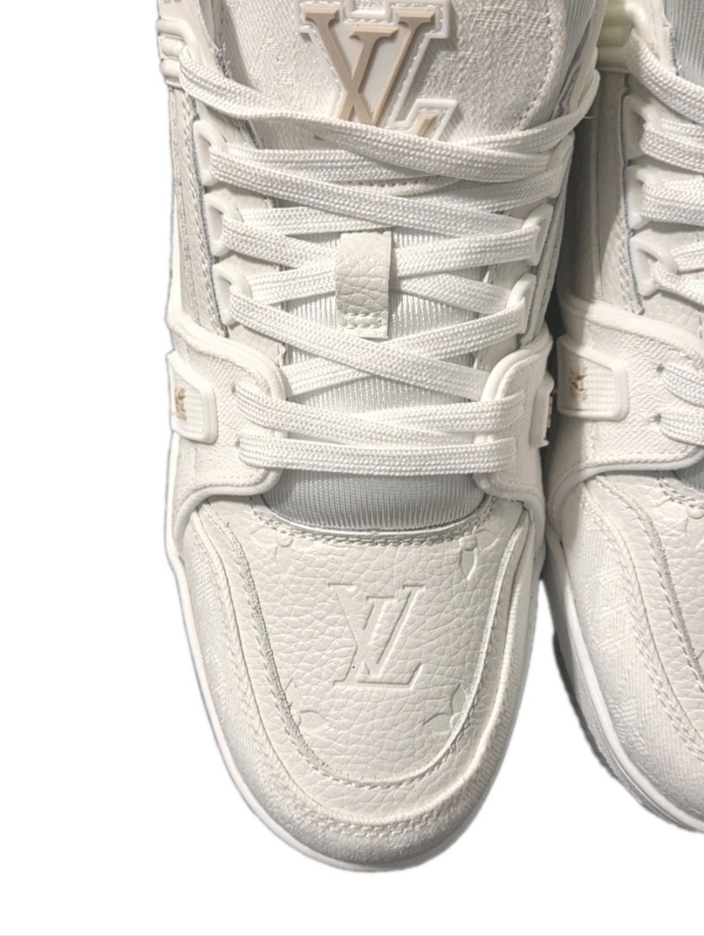 Louis Vuitton LV Trainer White / Denim EU 44 US Mens 11 - Picture 6 of 10
